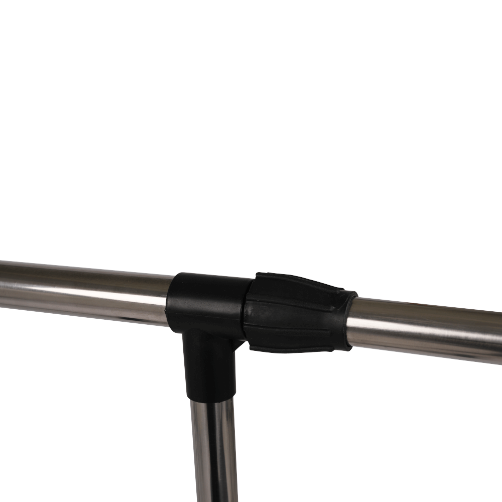 Stander haine HILAR, negru/crom, metal/plastic, 80x43x150 cm