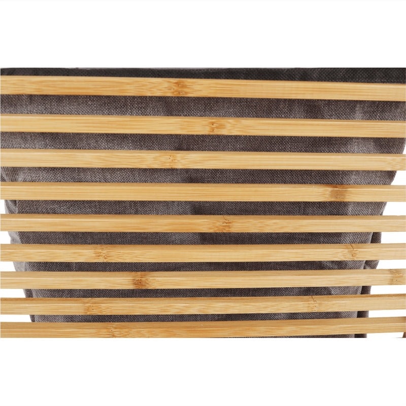 Cos pentru rufe POKO, bambus, natural/gri 40x35x60 cm