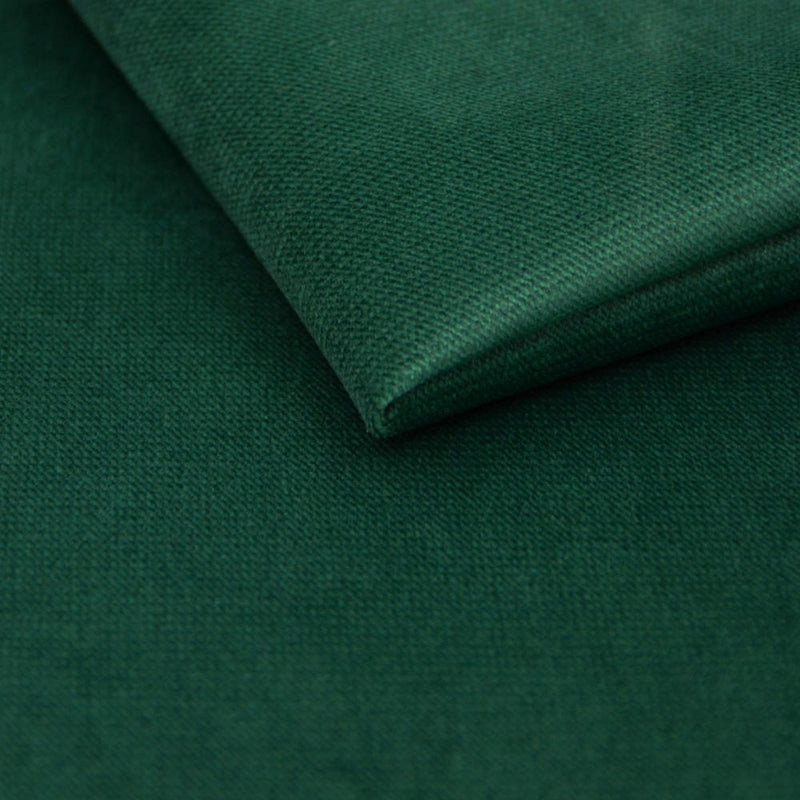 Coltar LIVIO, sezlong stanga, stofa catifelata verde - Kronos 19, 249x184x90 cm, extensibil, lada depozitare, tetiere reglabile
