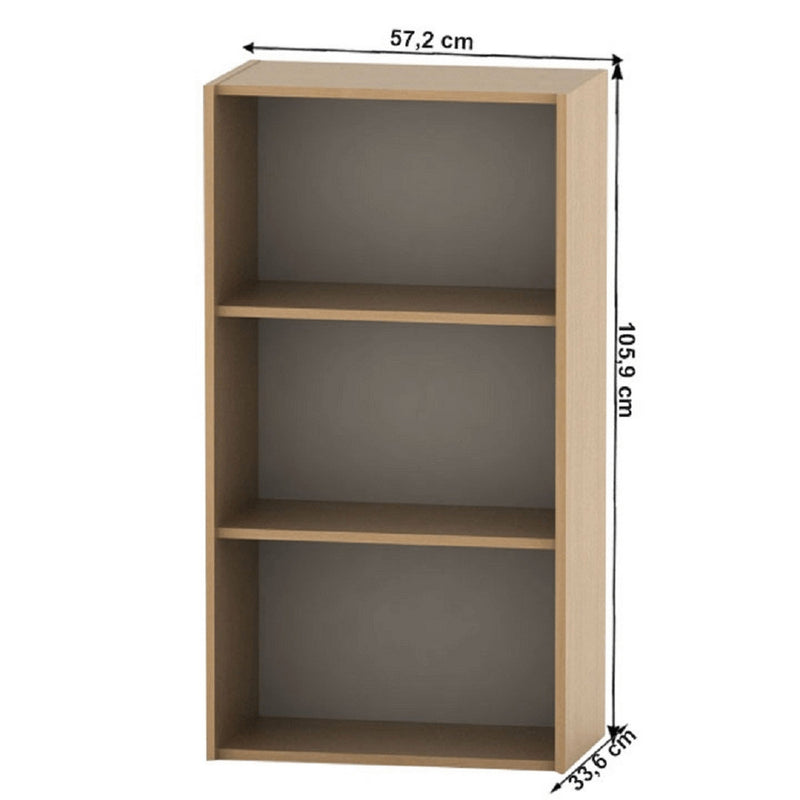 Biblioteca TEMPO ASISTENT 2 NEW 036, fag, DTD laminat, 57x34x106 cm