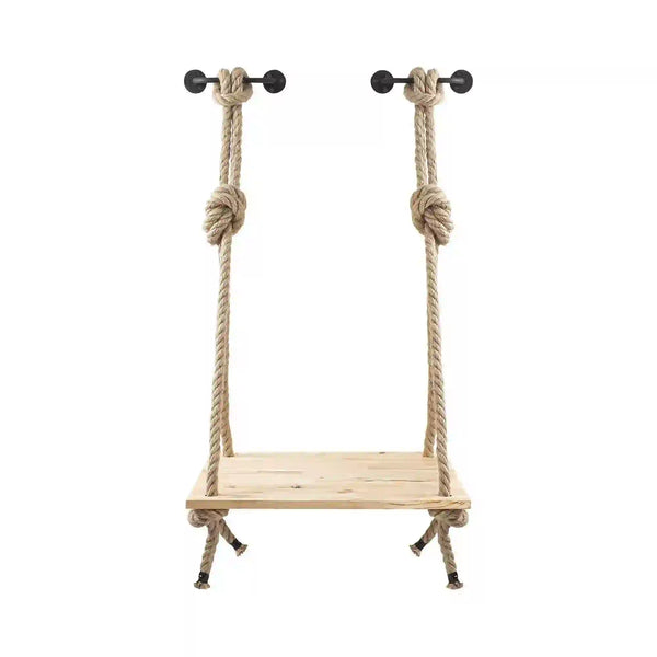 Polita CM-001, stejar, lemn/metal, 60x55x90 cm