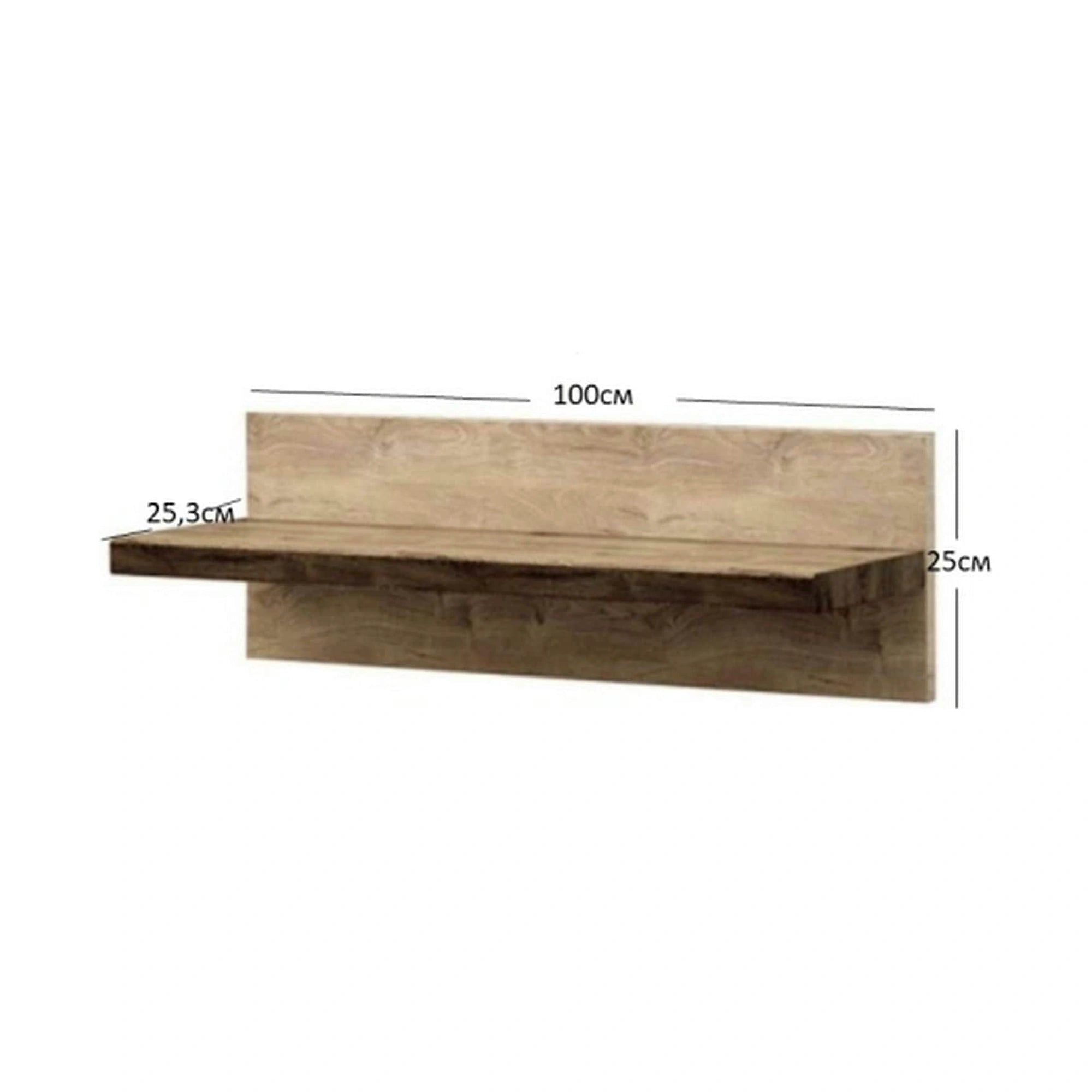 Polita DAVIN, stejar canyon, 100x25x25 cm