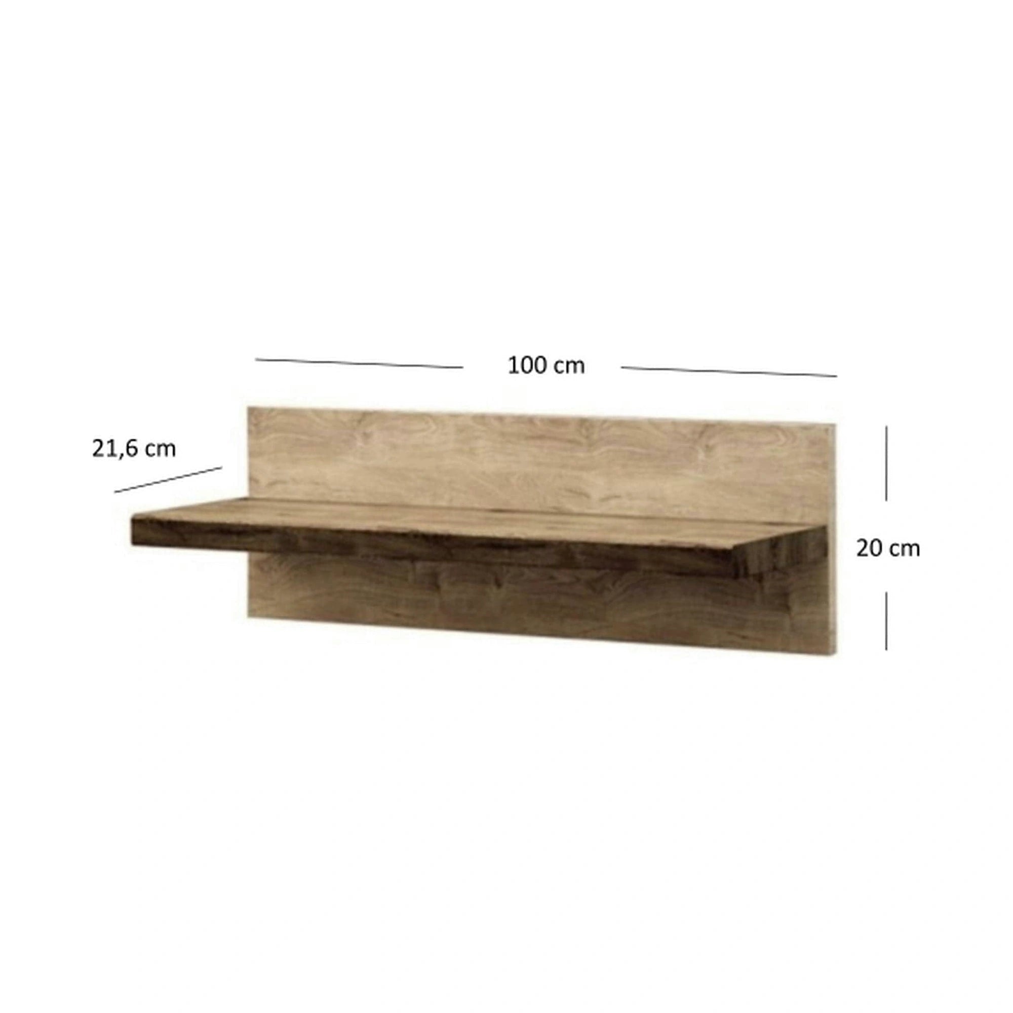 Polita DIESEL, stejar madura, 100x22x20 cm