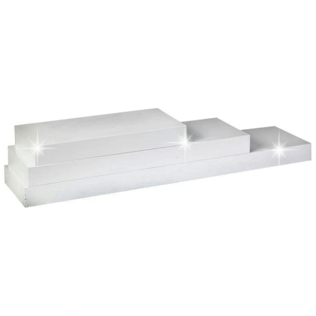 Polita GANA FY 11044-1, alb lucios, 120x25x5 cm