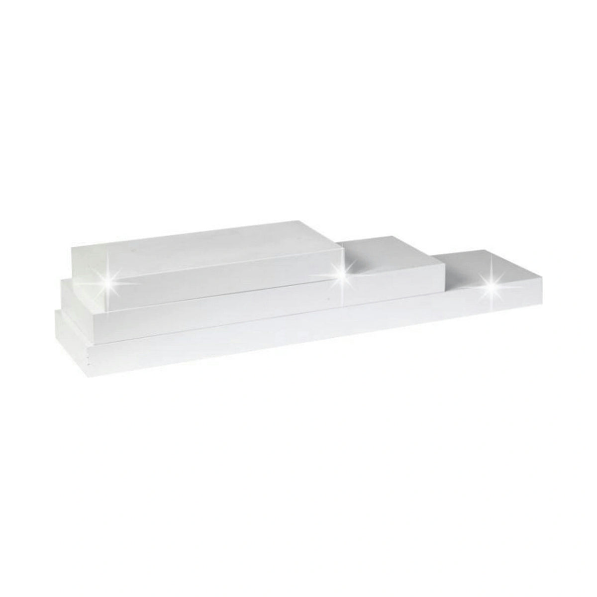 Polita GANA FY 11044-4, alb lucios, 80x25x5 cm