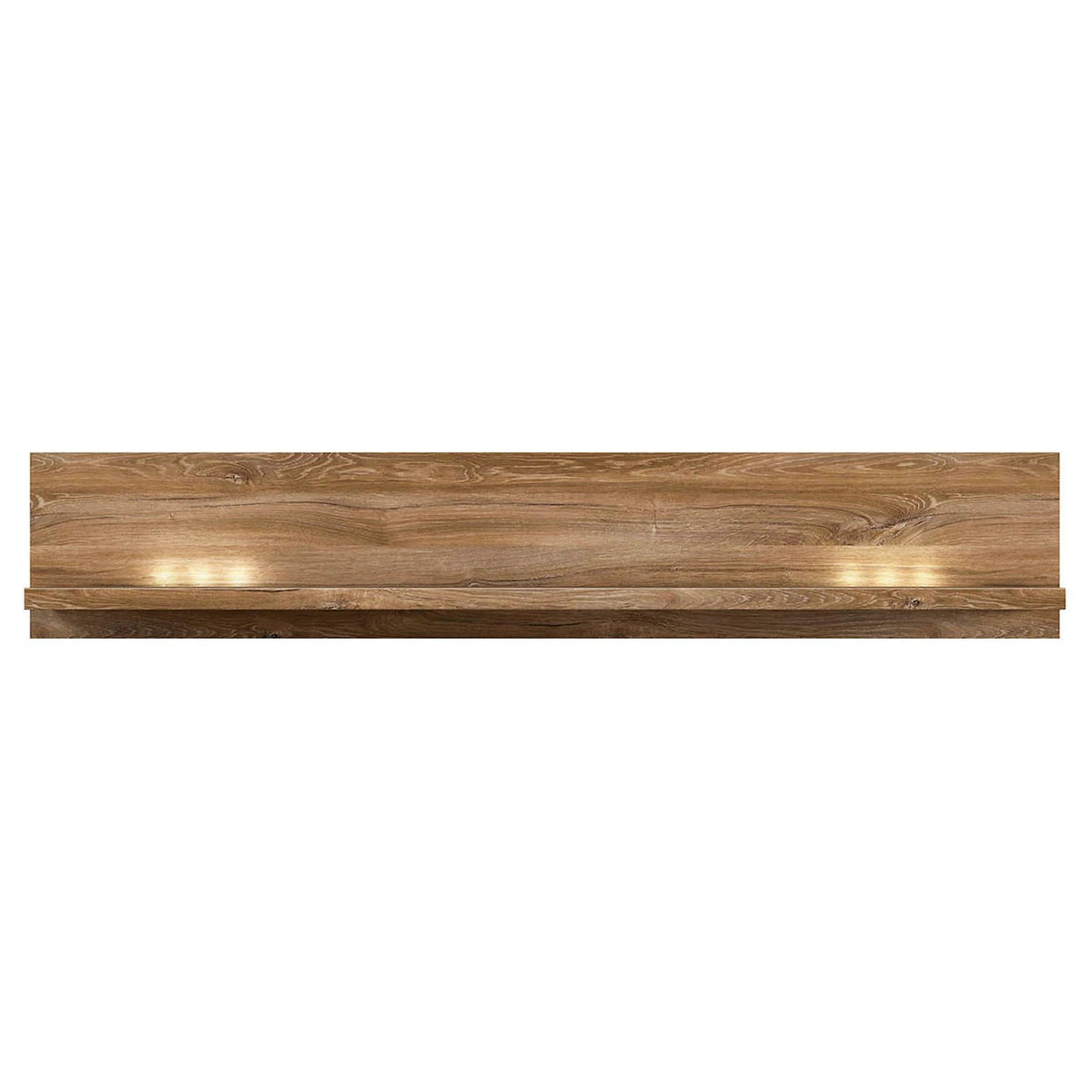 Polita GENT, stejar, PAL, cu iluminare LED, 139x27x25 cm