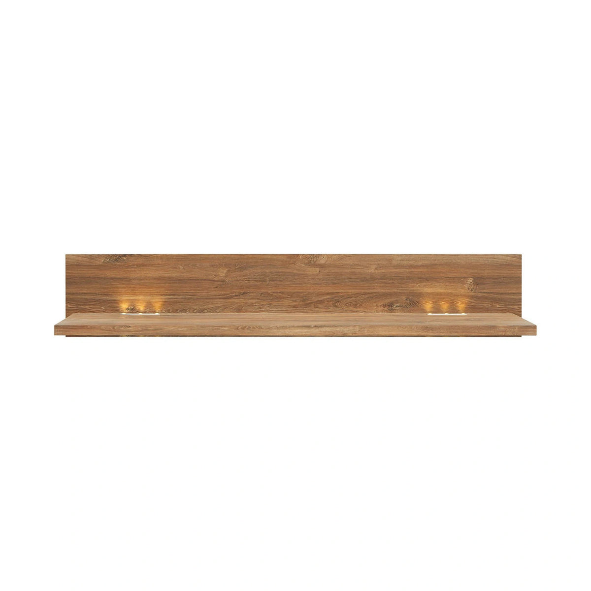 Polita GENT, stejar, PAL, cu iluminare LED, 139x27x25 cm