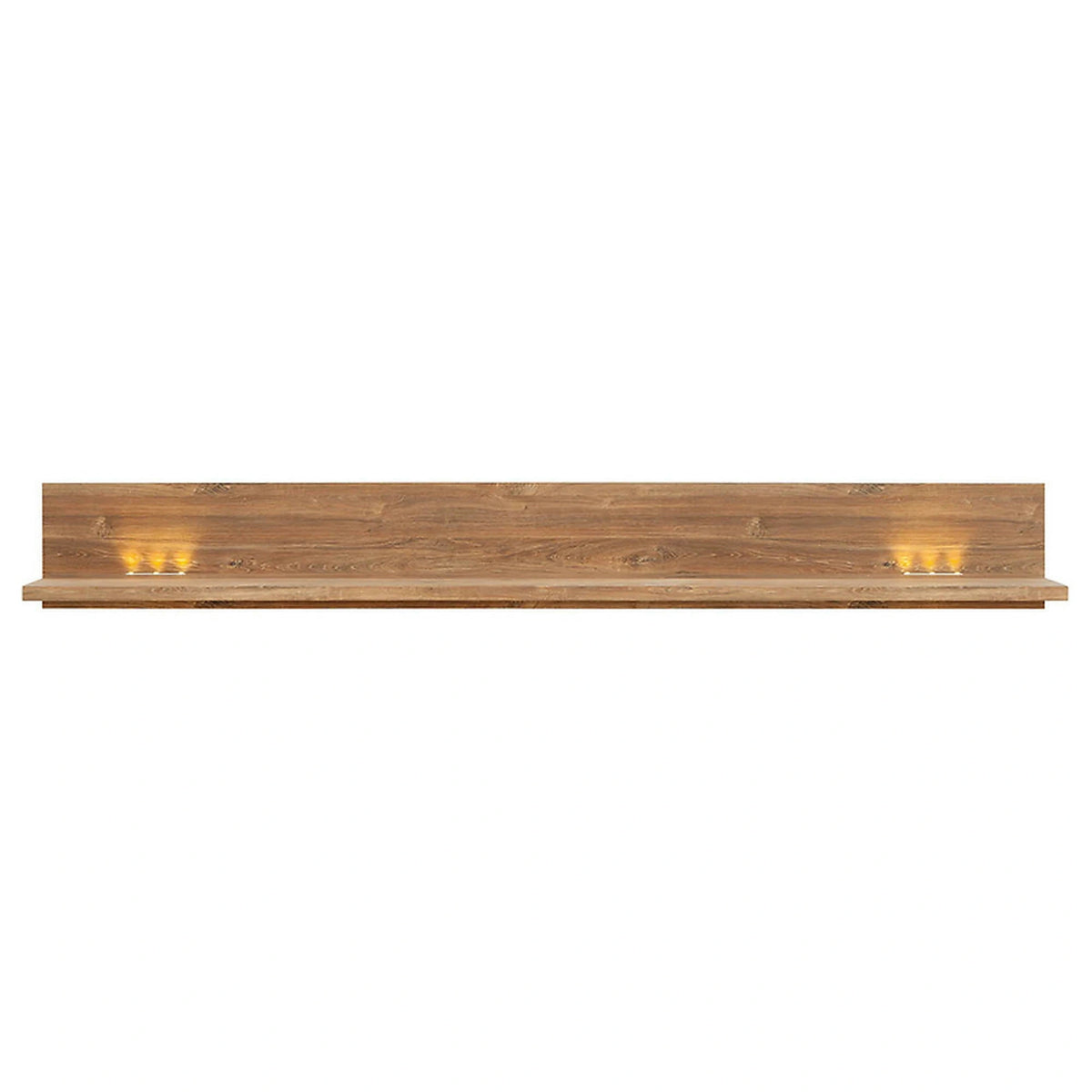 Polita GENT, stejar, PAL, cu iluminare LED, 200x27x25 cm