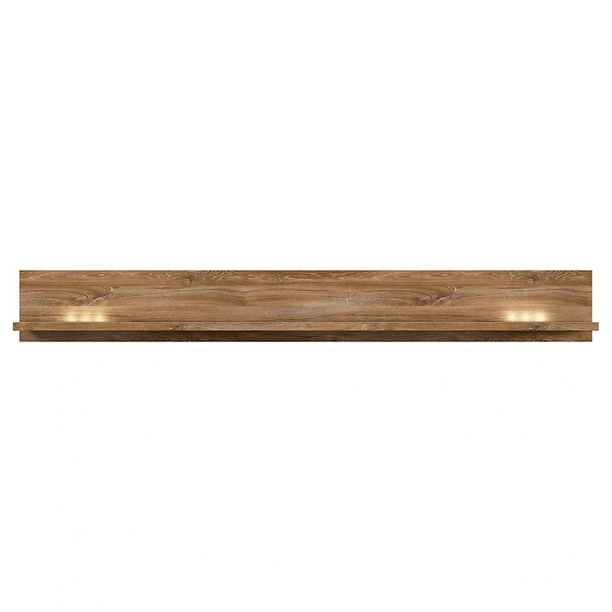 Polita GENT, stejar, PAL, cu iluminare LED, 200x27x25 cm