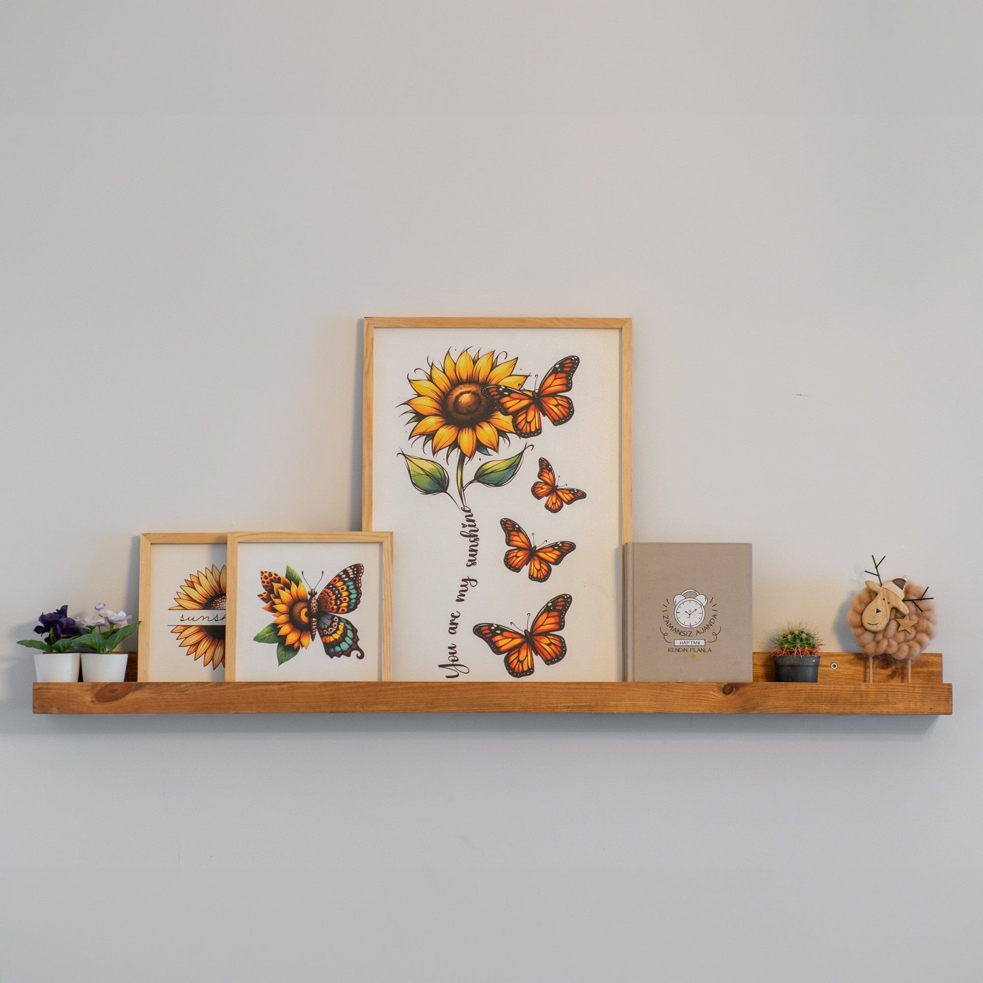 Polita HUHU291-60, stejar, lemn, 60 cm