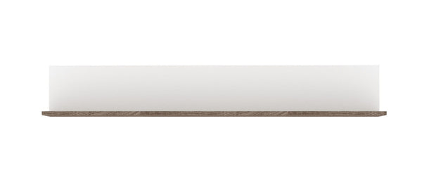Polita KARINA 2, alb/stejar, PAL, 140x22x24 cm