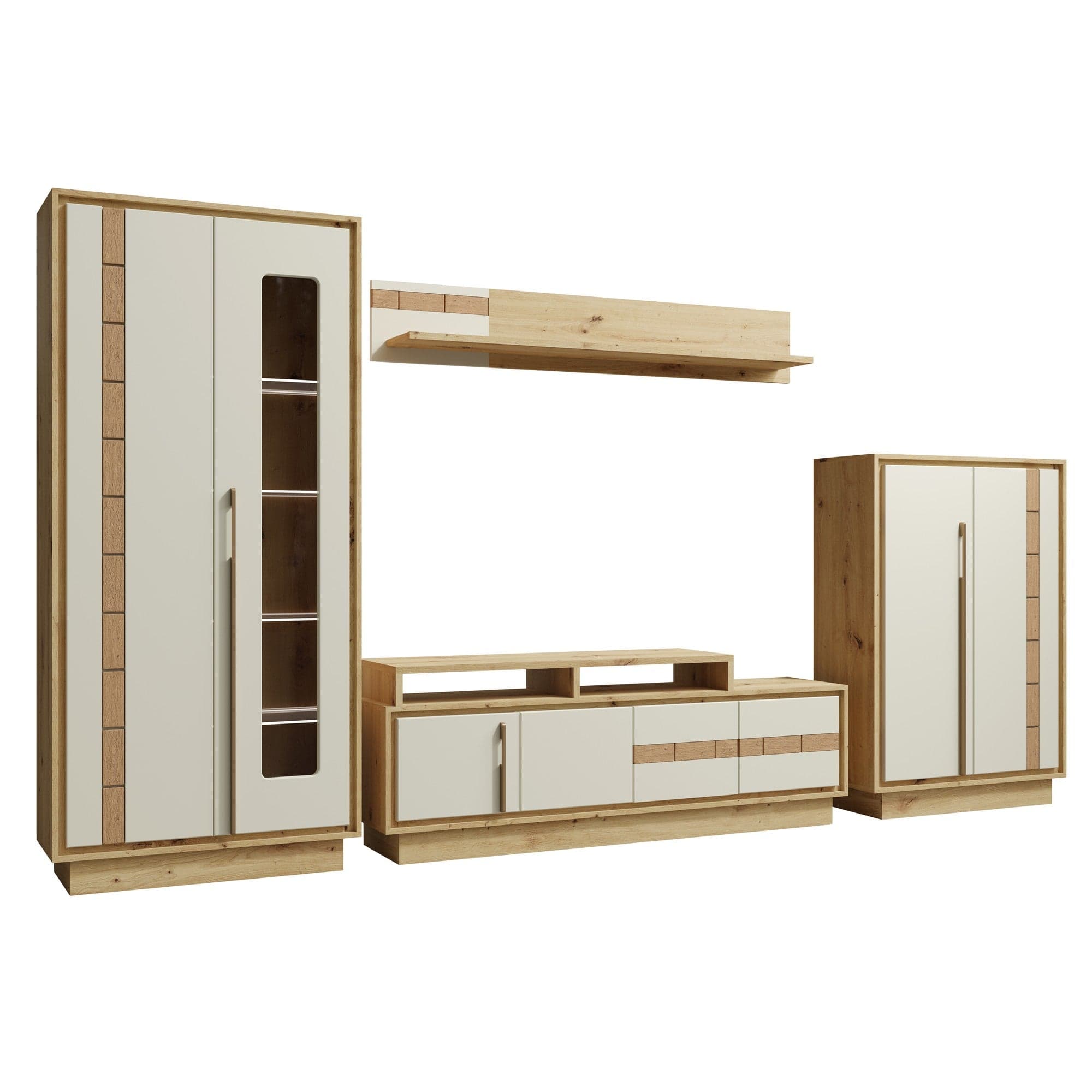 Polita KEKS K6A, stejar/casmir, PAL laminat, 160x20x26 cm