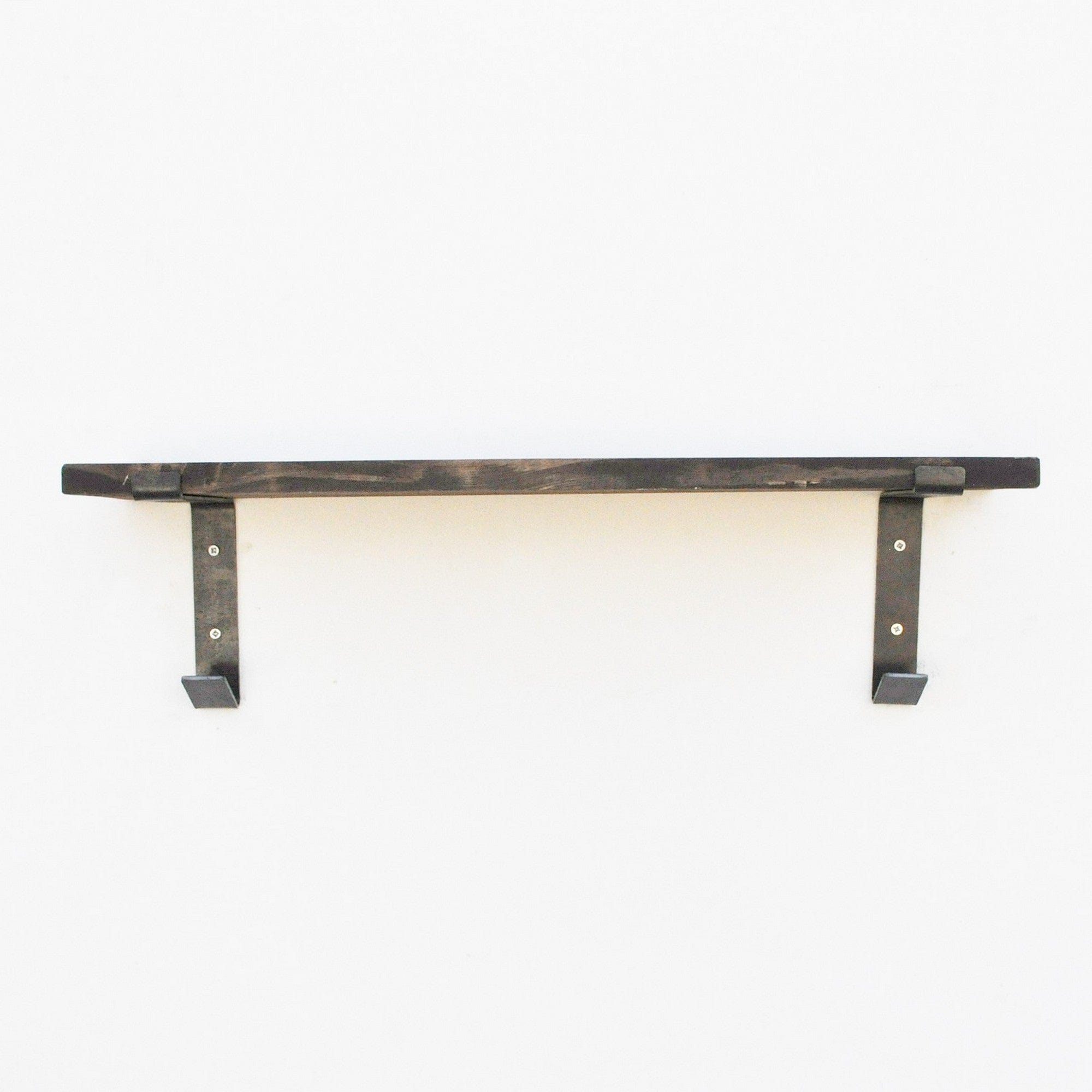 Polita LAM012, nuc, lemn/metal, 60x14x16 cm