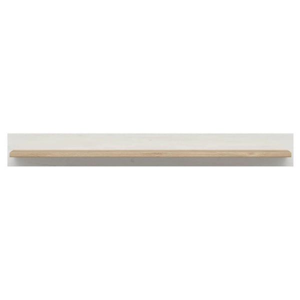 Polita LOKSA, alb/stejar, PAL laminat, 143x24x17 cm