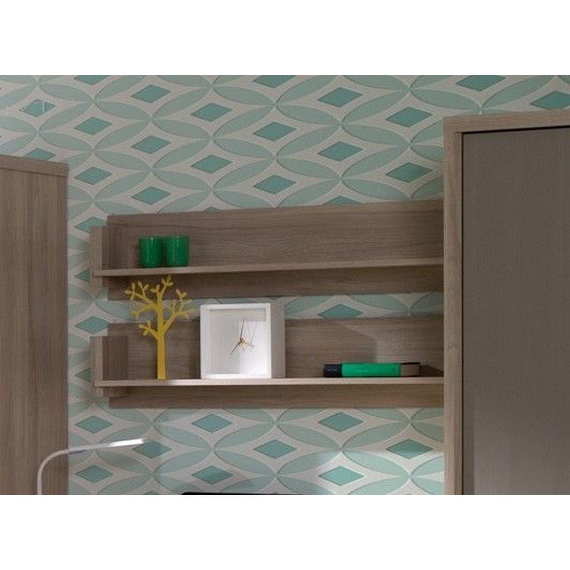 Polita ROMA 6, stejar, PAL laminat, 110x18x28 cm