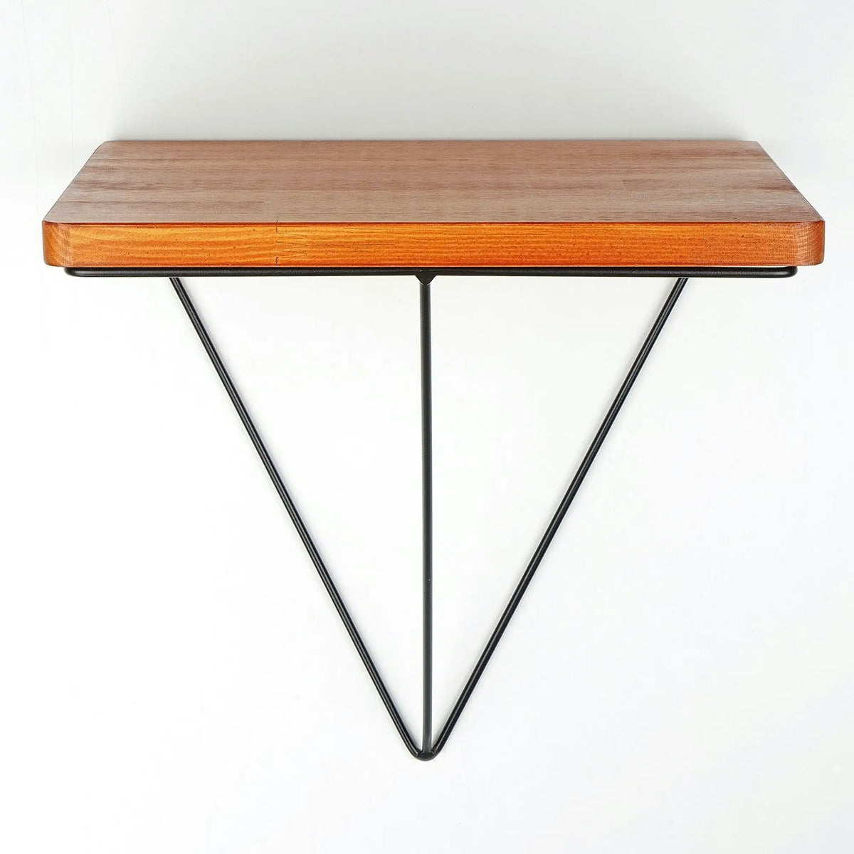 Polita WR037, cires/negru, lemn/metal, 33x28x33 cm