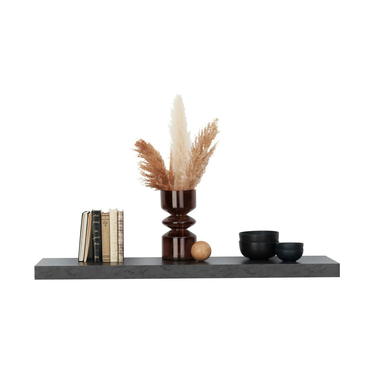 Polita ZACK, gri antracit, 80x25x5 cm