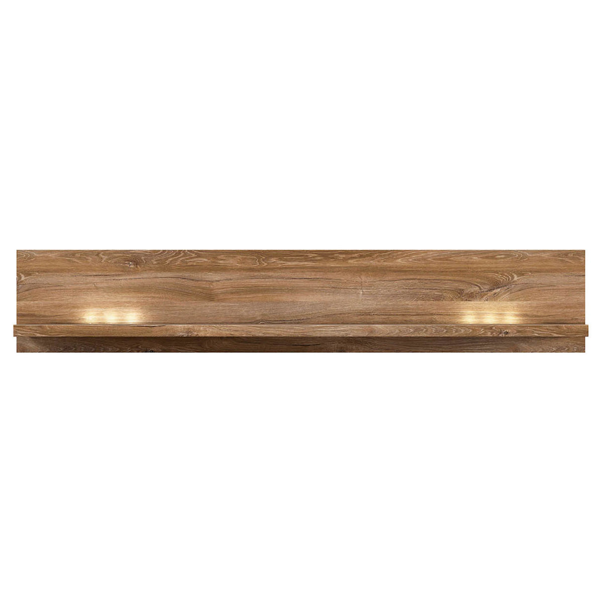 Polita GENT, stejar, PAL, cu iluminare LED, 139x27x25 cm