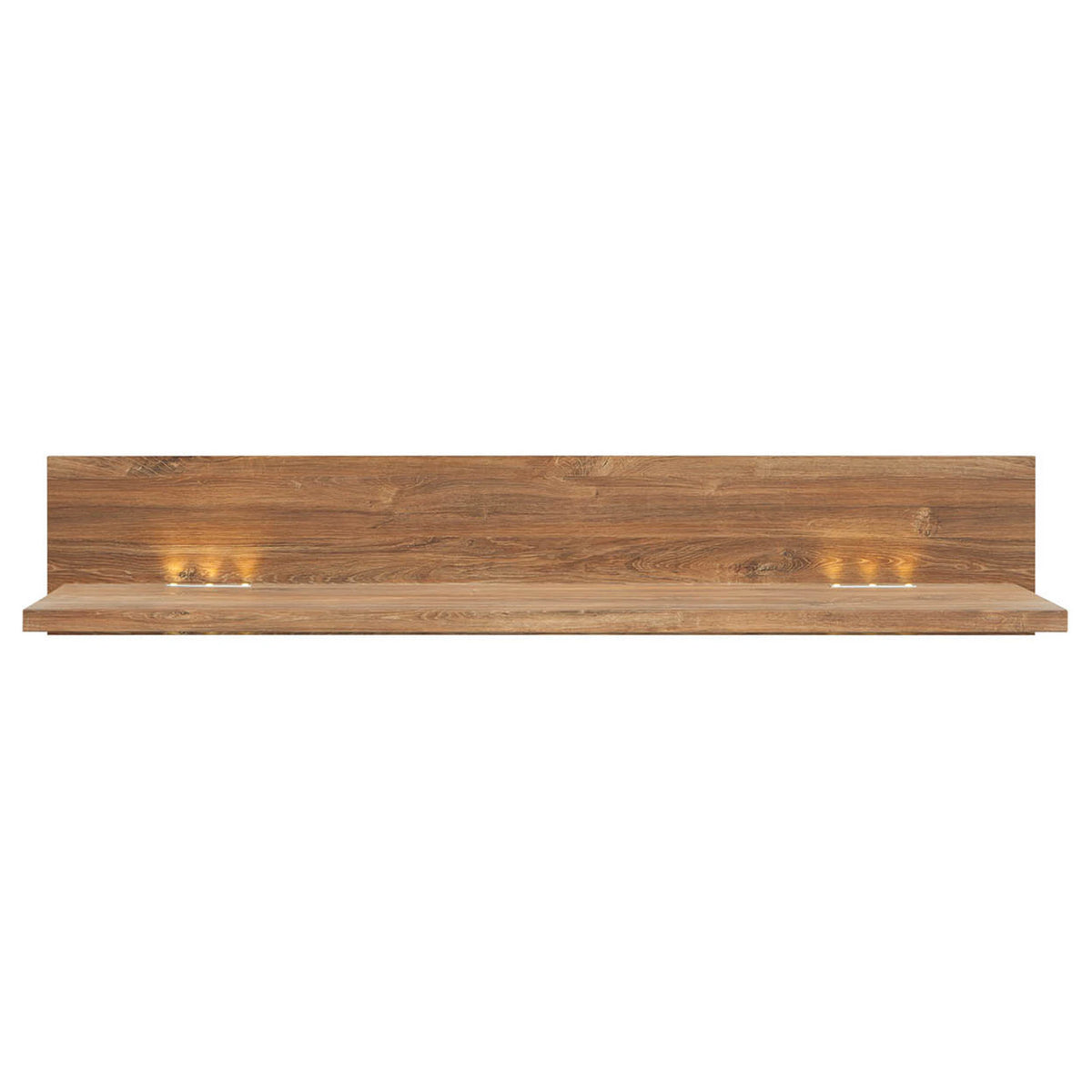 Polita GENT, stejar, PAL, cu iluminare LED, 139x27x25 cm