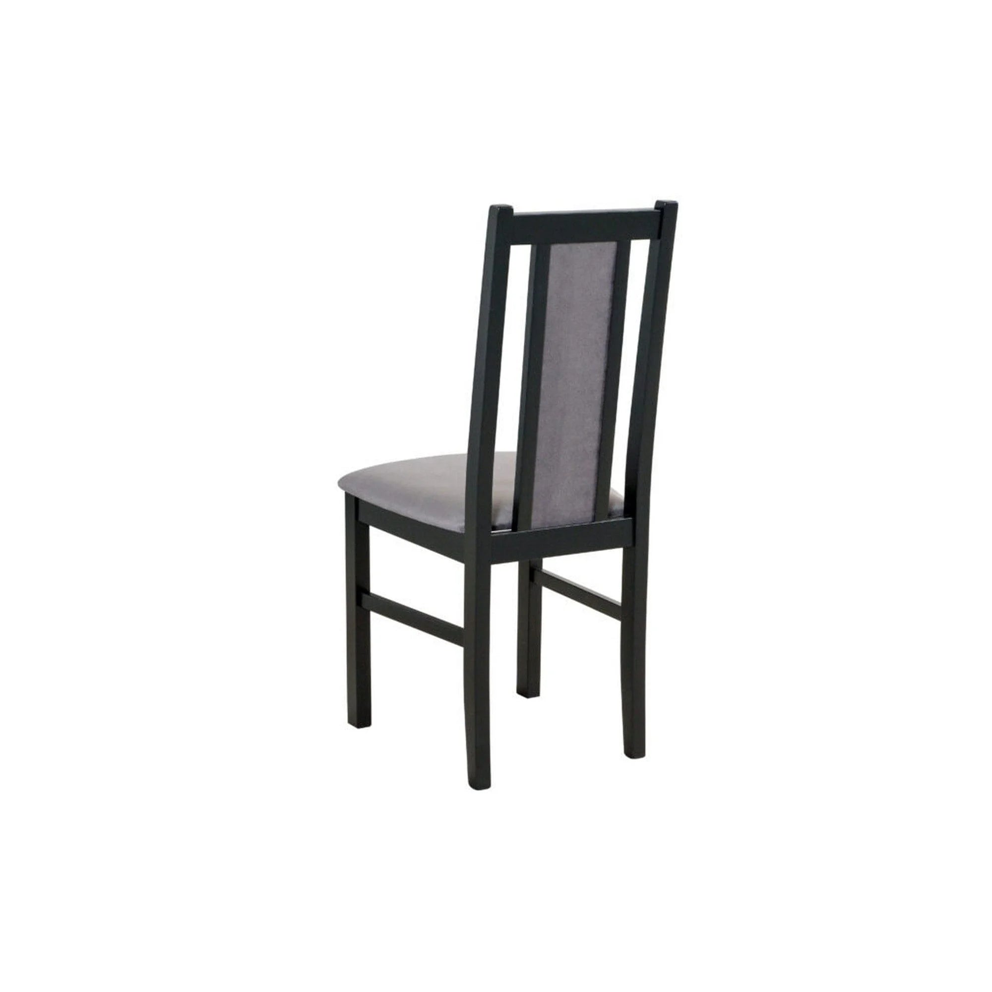 Scaun BOS 14, negru/gri - Kronos 22, lemn de fag/stofa catifelata, 43x40x94 cm