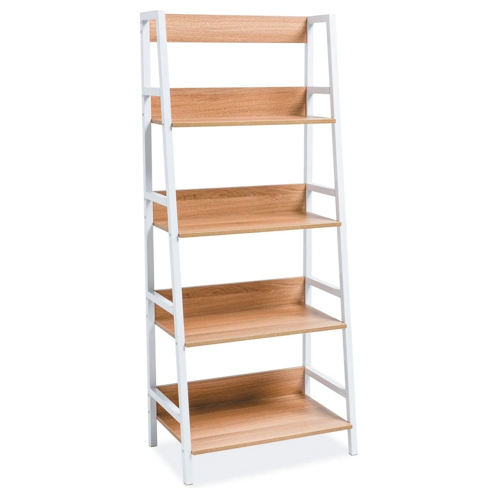Etajere OLSEN A, stejar/alb, 65x40x154 cm