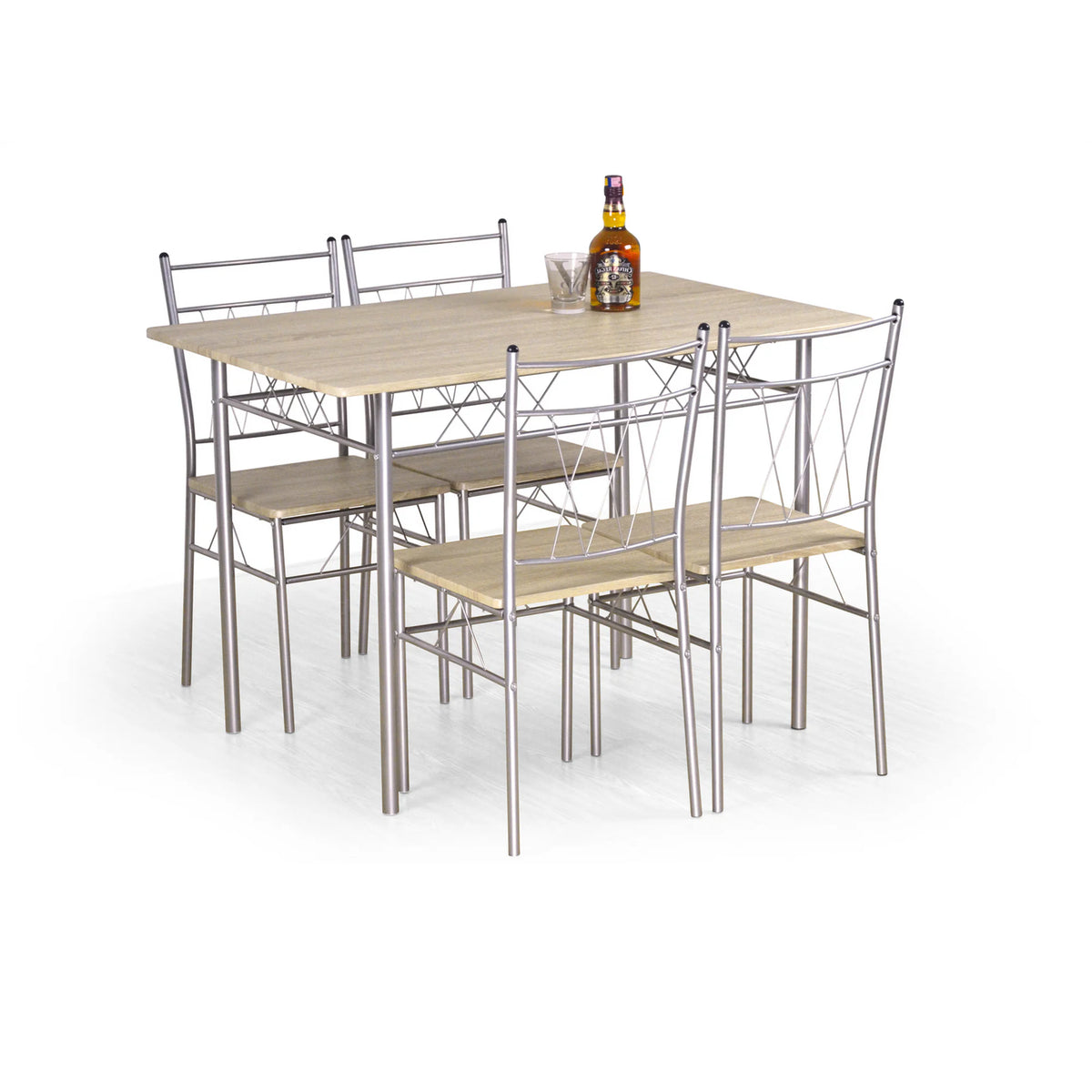 Set masa si 4 scaune FAUST, stejar sonoma