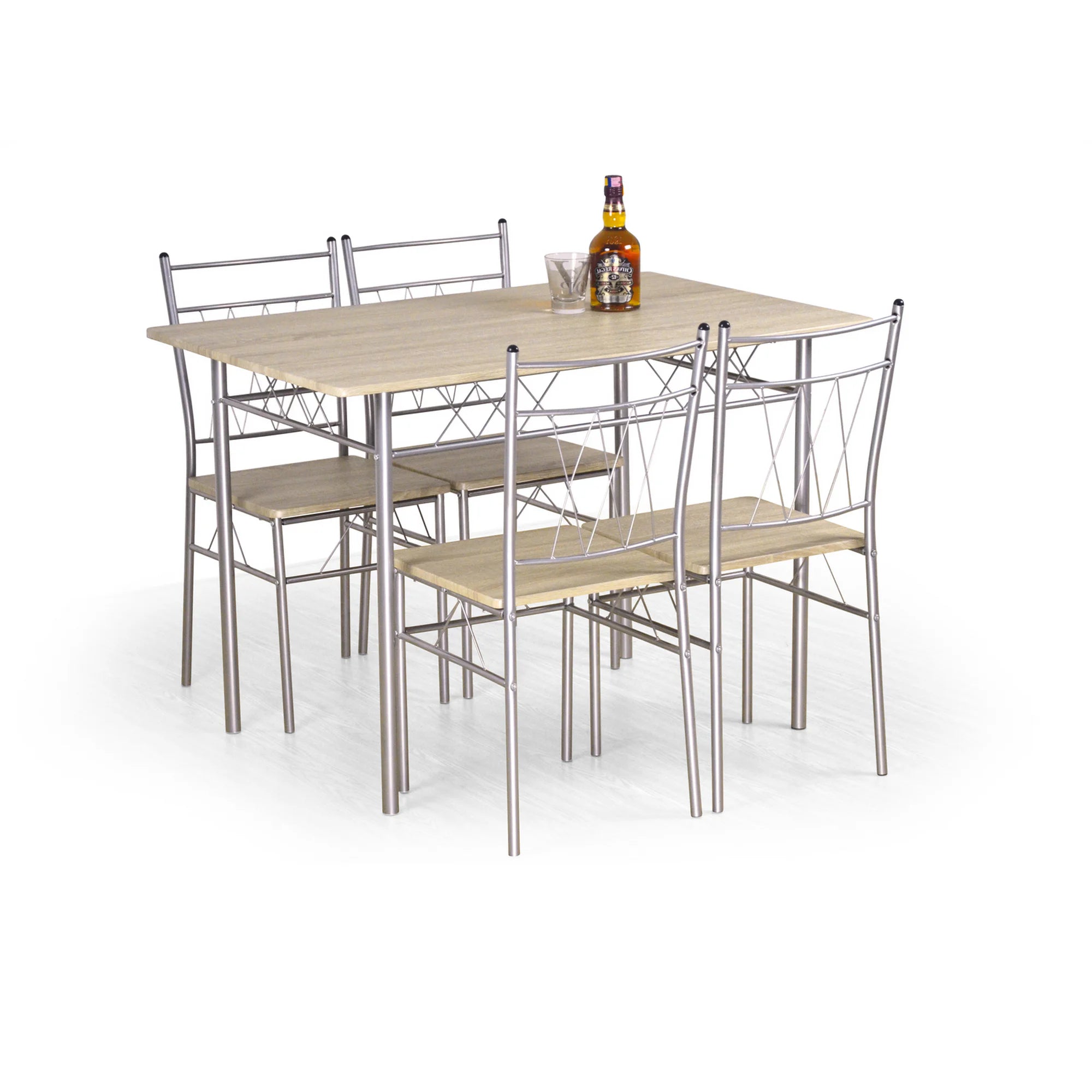 Set masa si 4 scaune FAUST, stejar sonoma