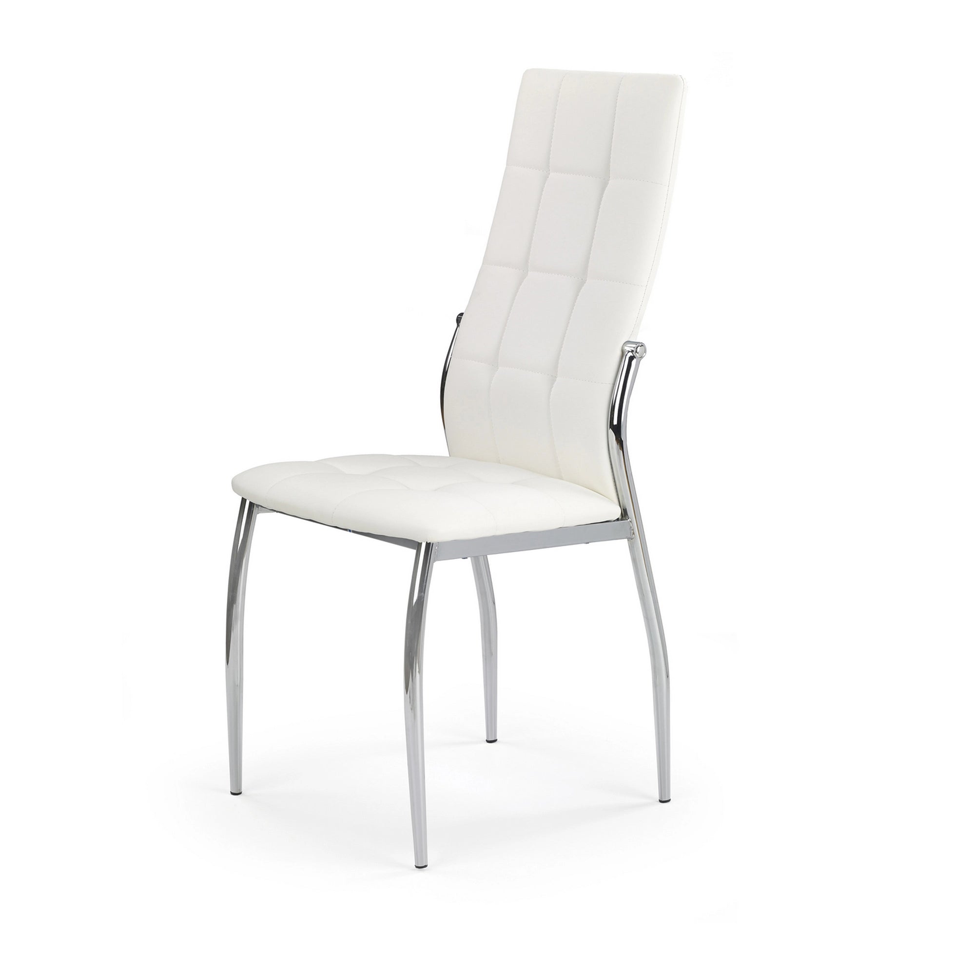 Scaun bucatarie inox K209, alb/crom, 43x54x101 cm