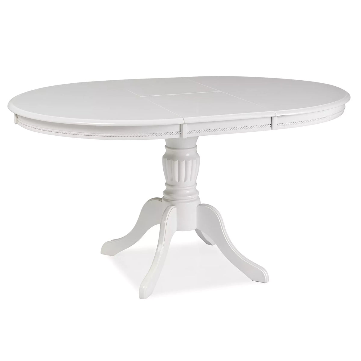 Masa vintage alba OLIVIA, 106/141X106X76 cm