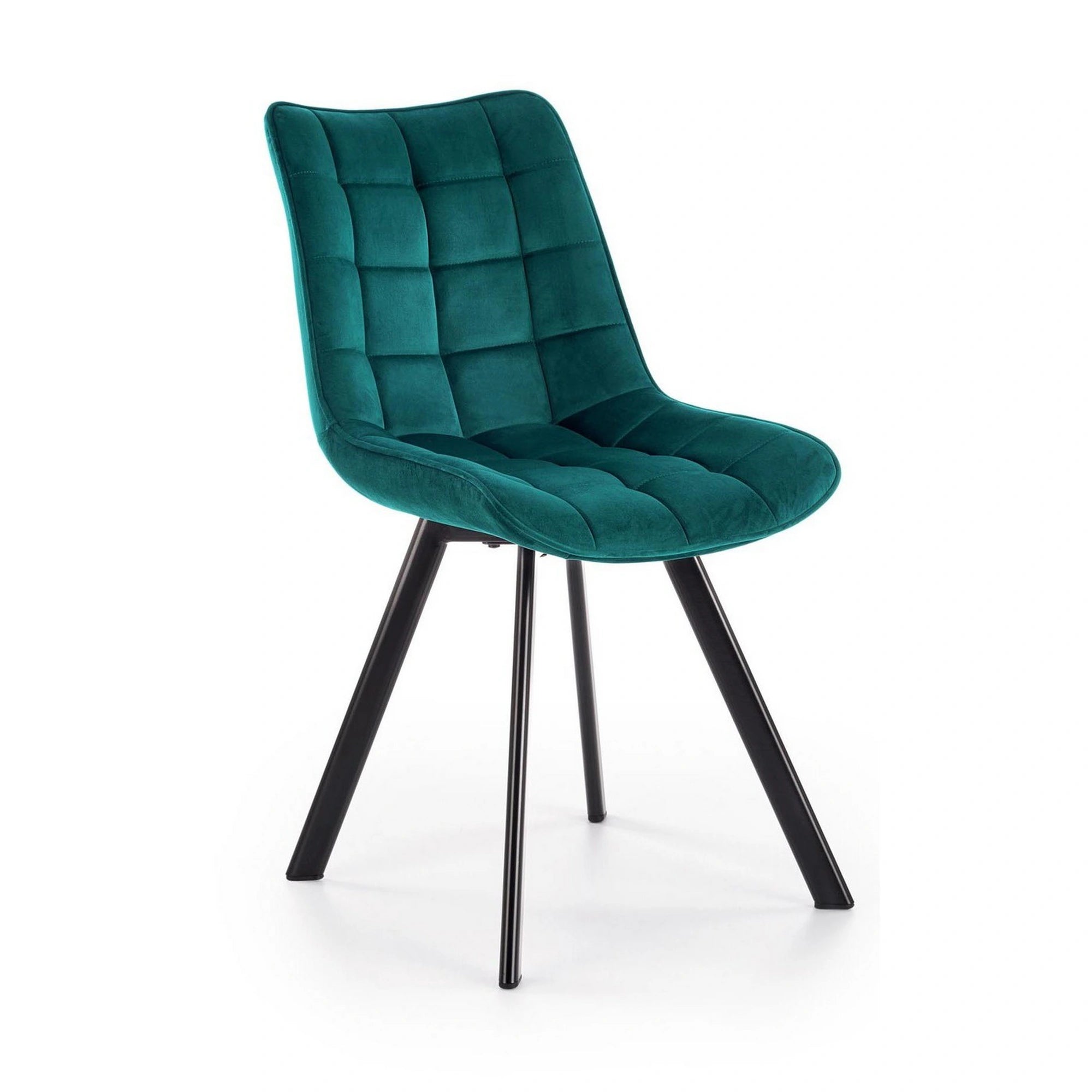 Scaun tapitat stofa K332, turcoaz/negru, 46x61x84 cm