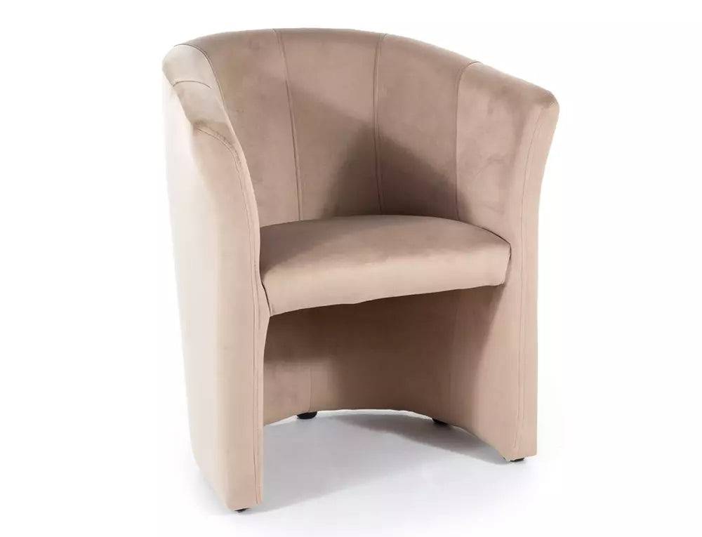 Fotoliu TM-1, stofa catifelata bej - Bluvel 28, 67x60x76 cm