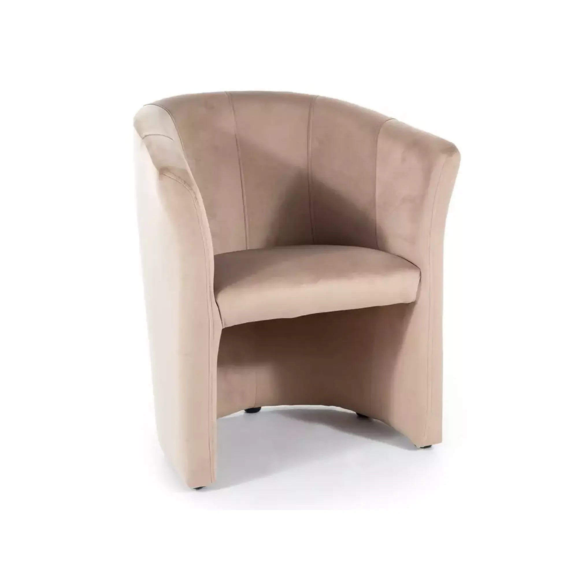 Fotoliu TM-1, stofa catifelata bej - Bluvel 28, 67x60x76 cm