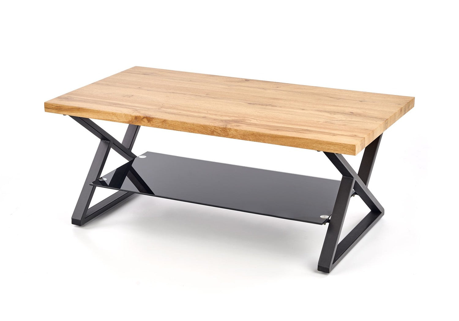 Masuta cafea XENA, negru/stejar natural, 110x60x45 cm