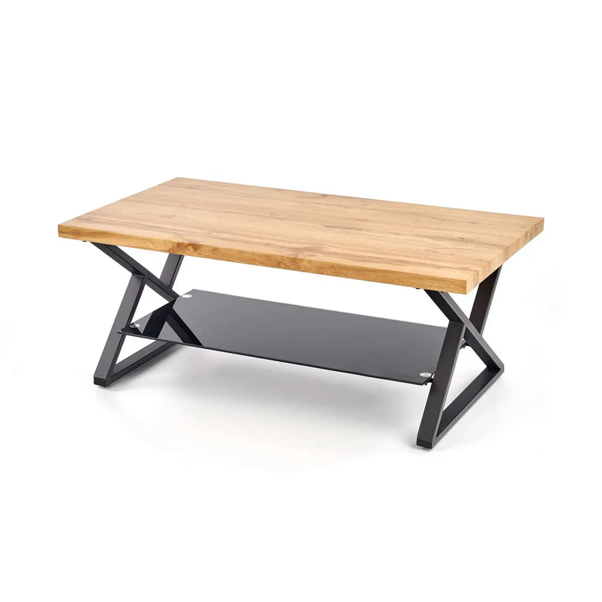 Masuta cafea XENA, negru/stejar natural, 110x60x45 cm