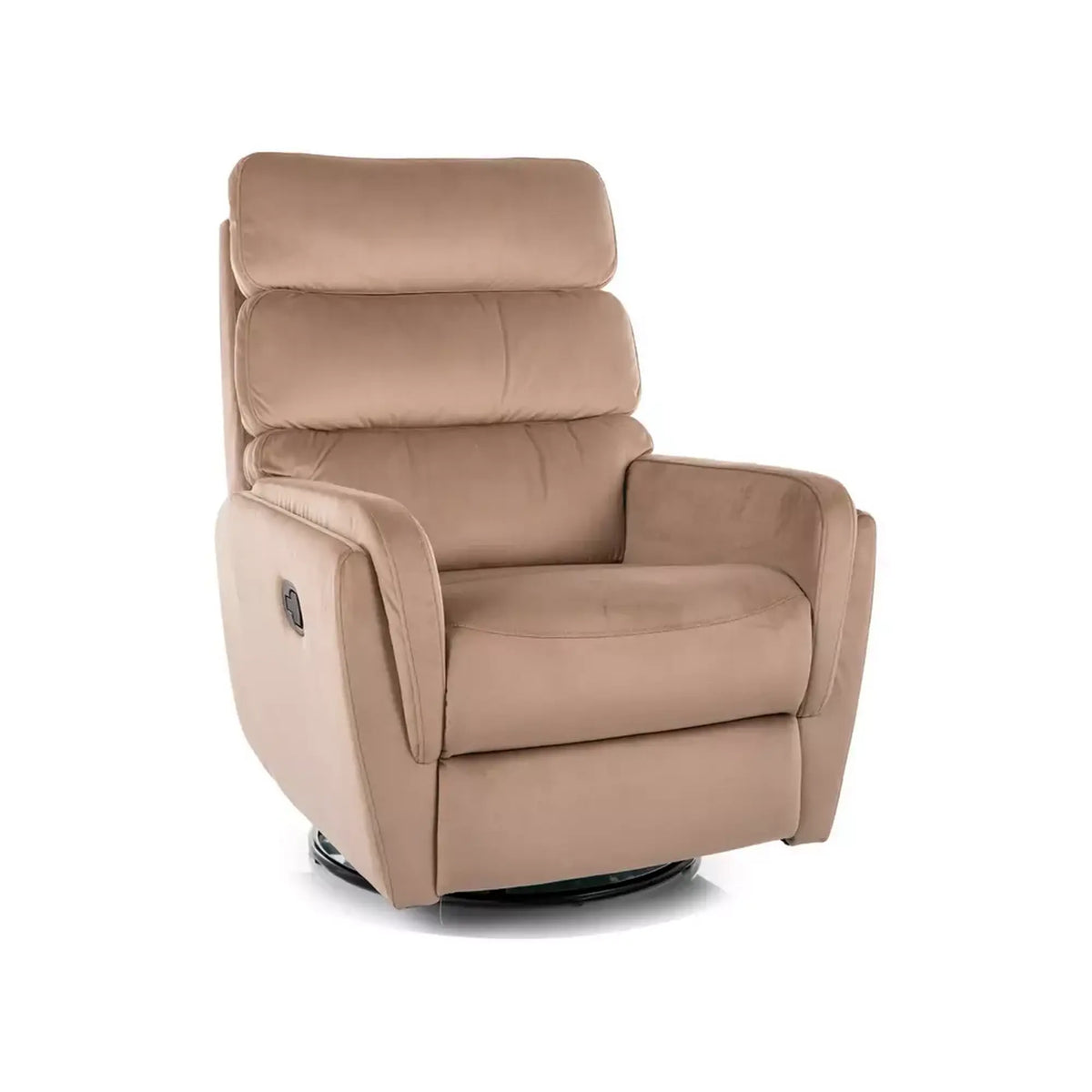 Fotoliu recliner ARGOS, stofa catifelata bej - Bluvel 28, 78x84/162x107 cm