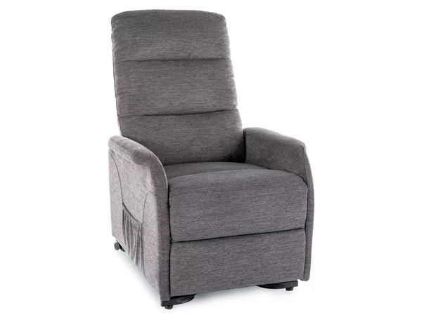 Fotoliu recliner JUPITER M, stofa clasica gri inchis - Brego 18, 69x91/164x105 cm