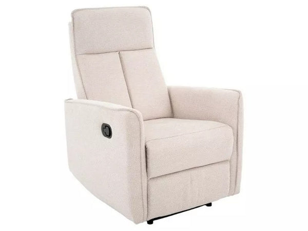 Fotoliu recliner JUPITER M, stofa clasica bej deschis - Brego 22, 69x91/164x105 cm