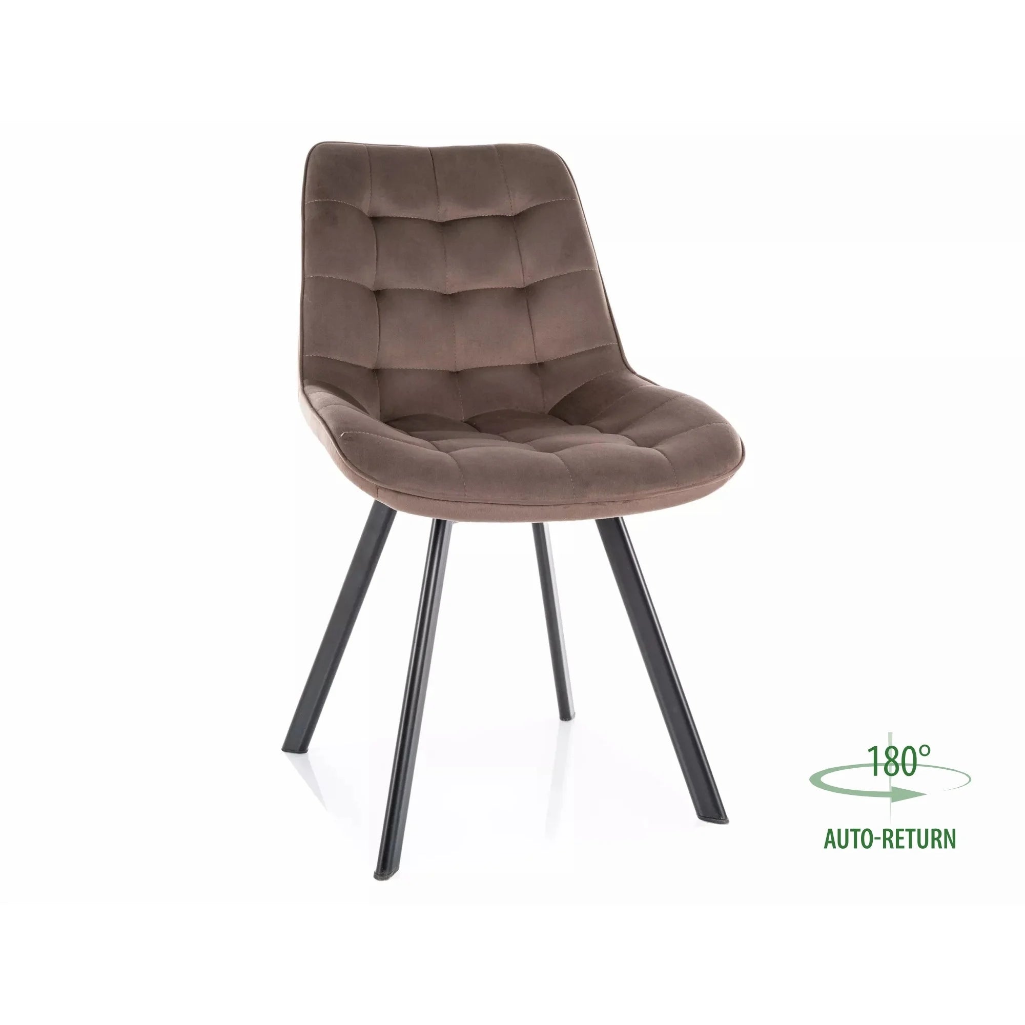 Scaun MONTI, cappuccino - Bluvel 38, stofa catifelata/metal, 51x60x88 cm