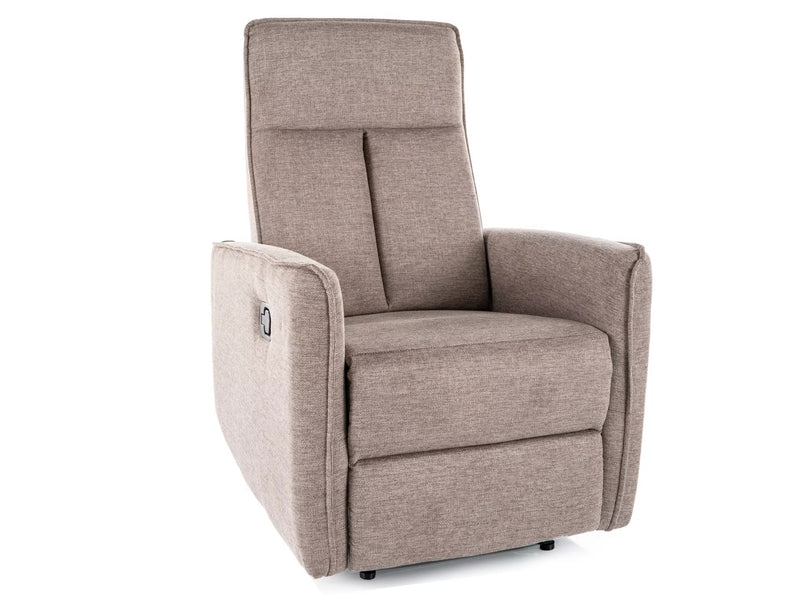 Fotoliu recliner NIKOS, stofa clasica bej - Brego 34, 72x86/159x105 cm