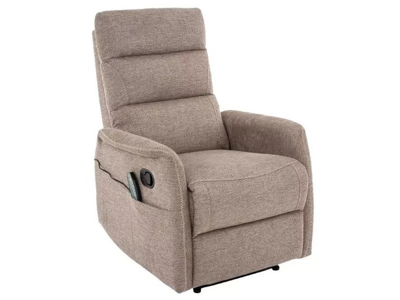 Fotoliu recliner SOLON M, stofa clasica bej - Brego 34, 74x86/162x106 cm