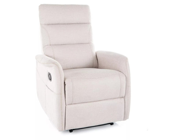 Fotoliu recliner SOLON M, stofa clasica bej deschis - Brego 22, 74x86/162x106 cm