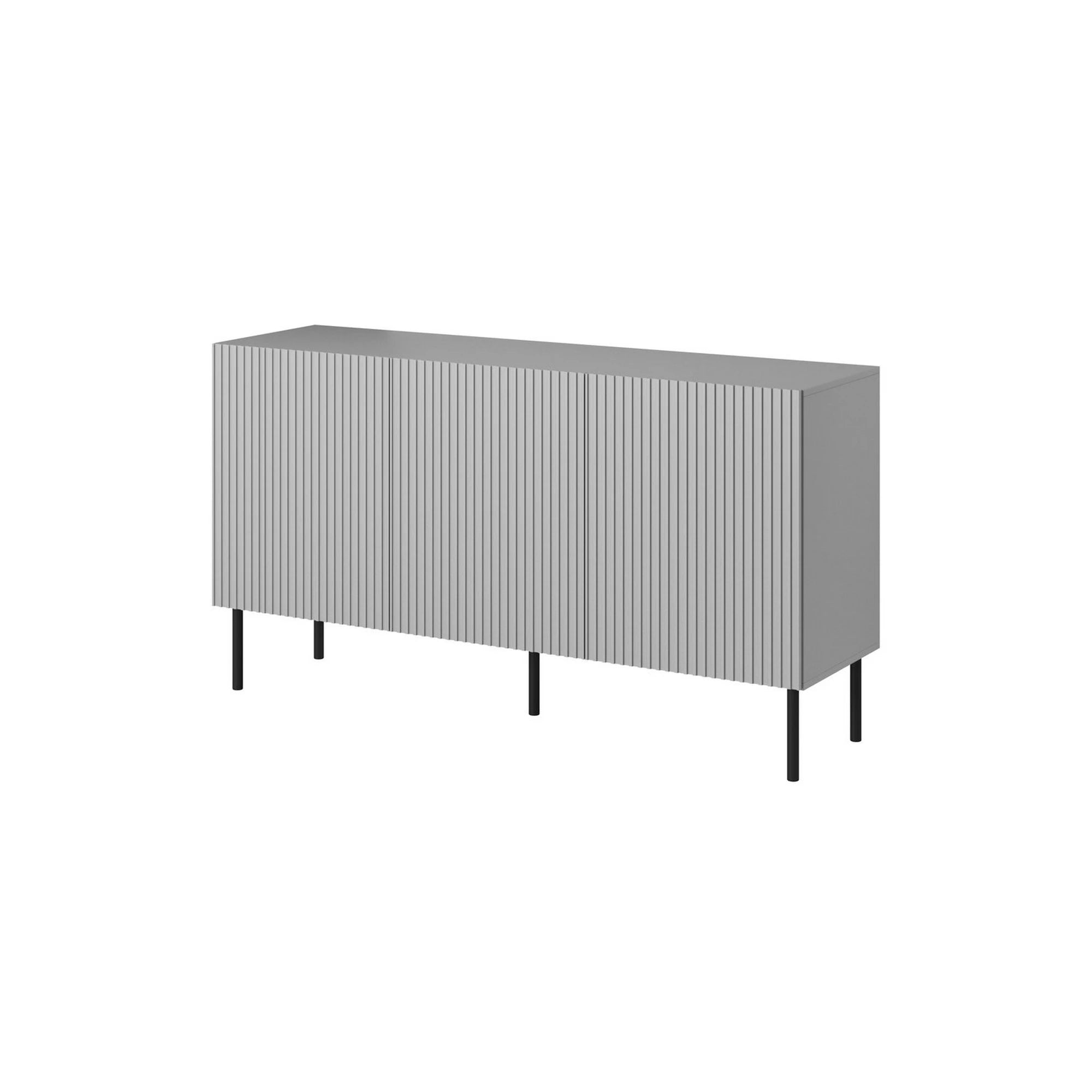 Comoda ASENSIO, gri mat/negru, PAL, 150x42x82 cm