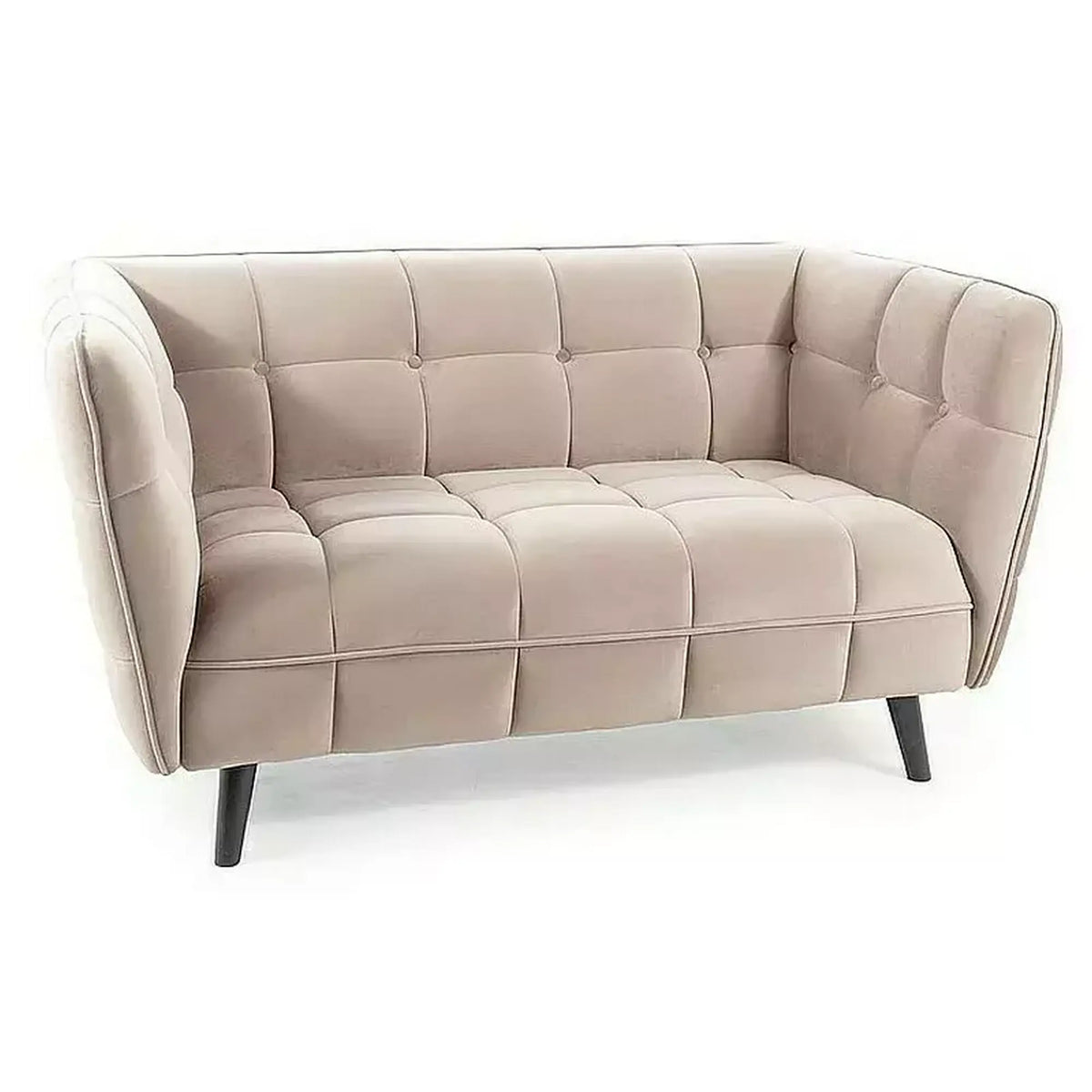 Canapea CASTELLO 2, bej - Bluvel 28, catifea bej, 145x85x78 cm