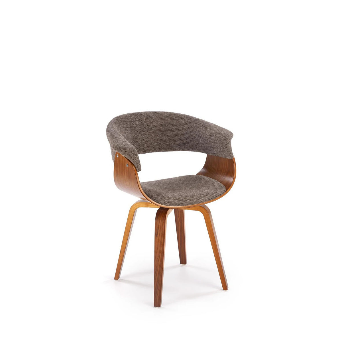 Scaun K545, gri/nuc, stofa clasica/placaj, 63x53x83 cm