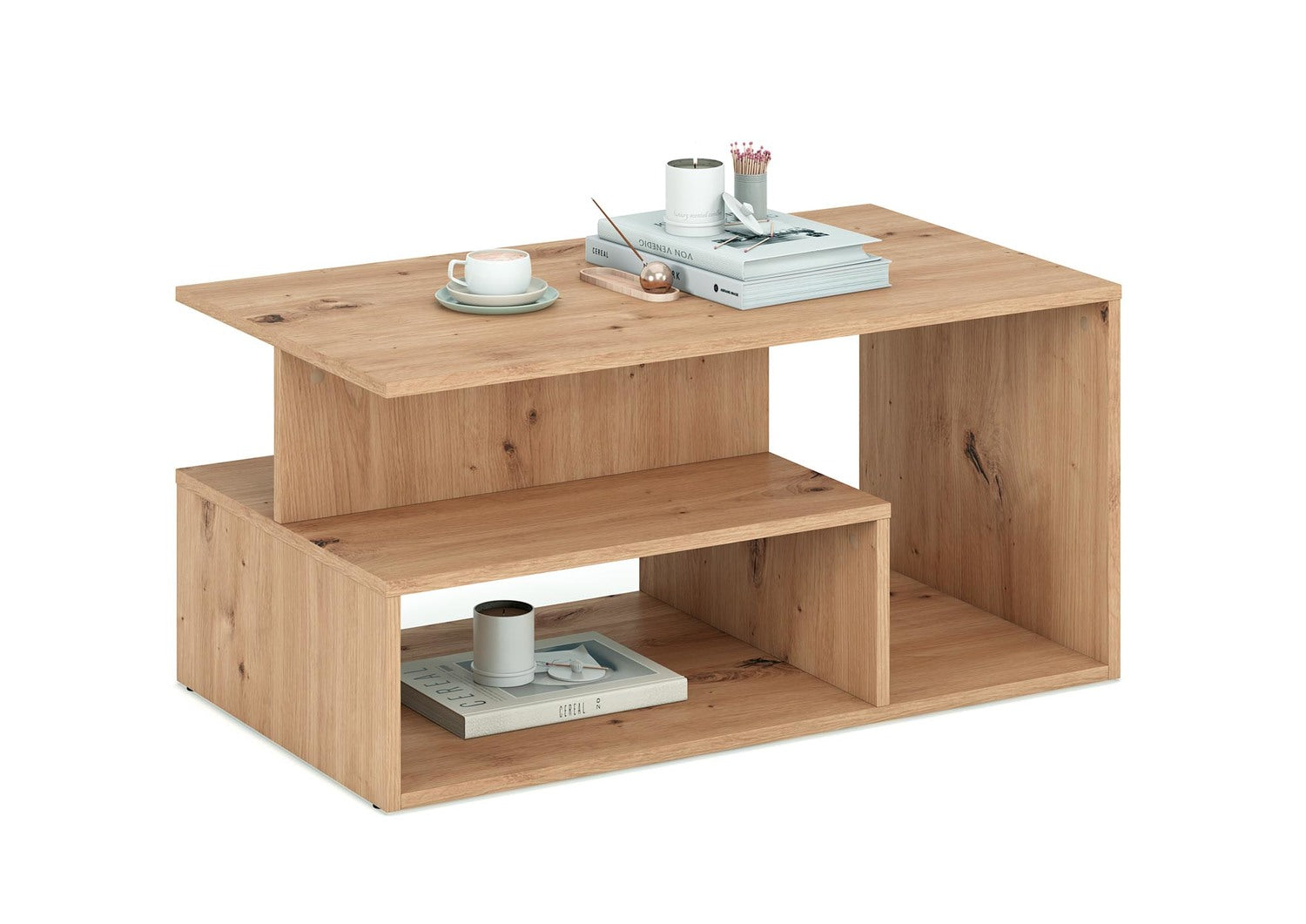 Masuta cafea IVA, stejar artisan, PAL laminat, 90x51x43 cm