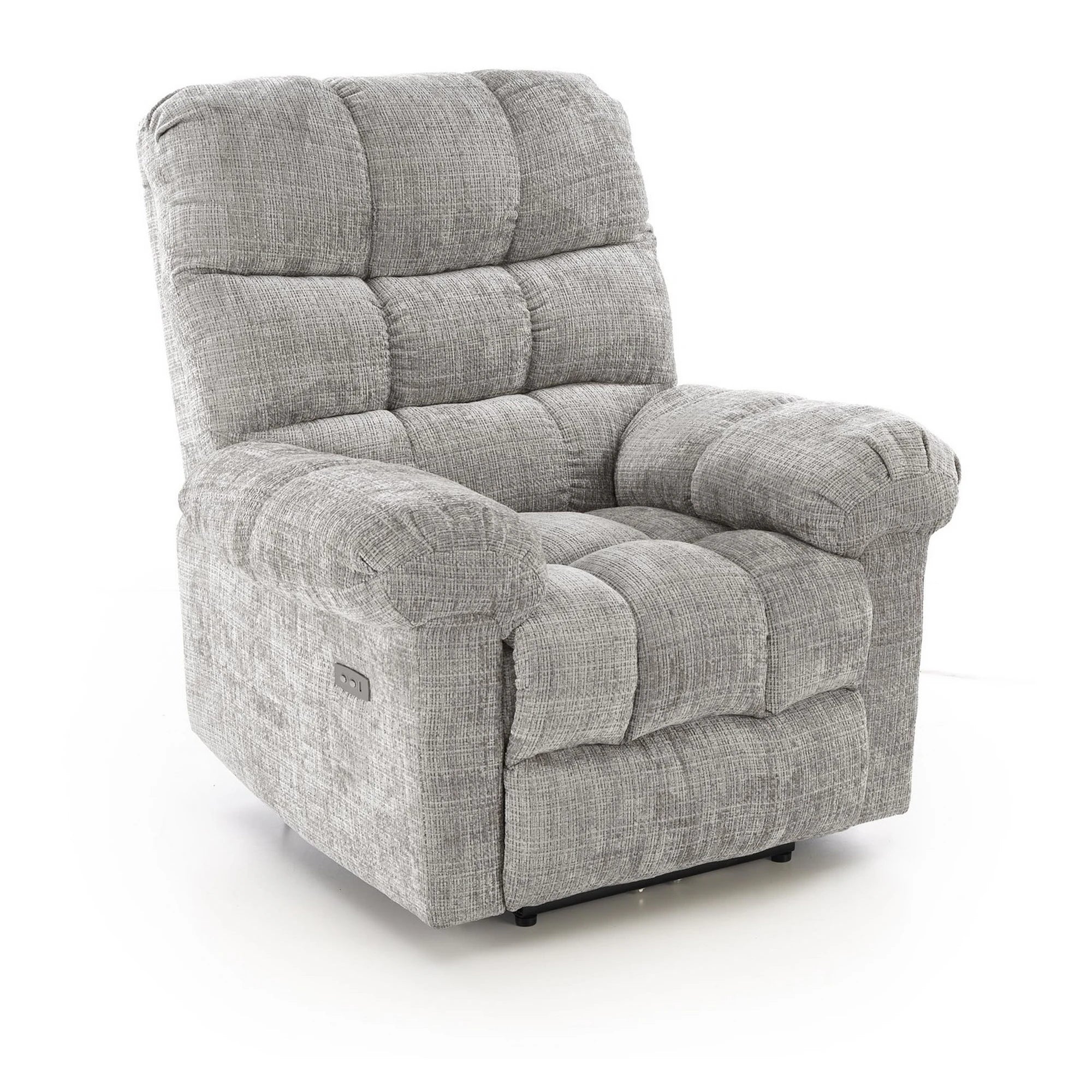 Fotoliu recliner AMORE, gri, stofa, 105x100x86 cm
