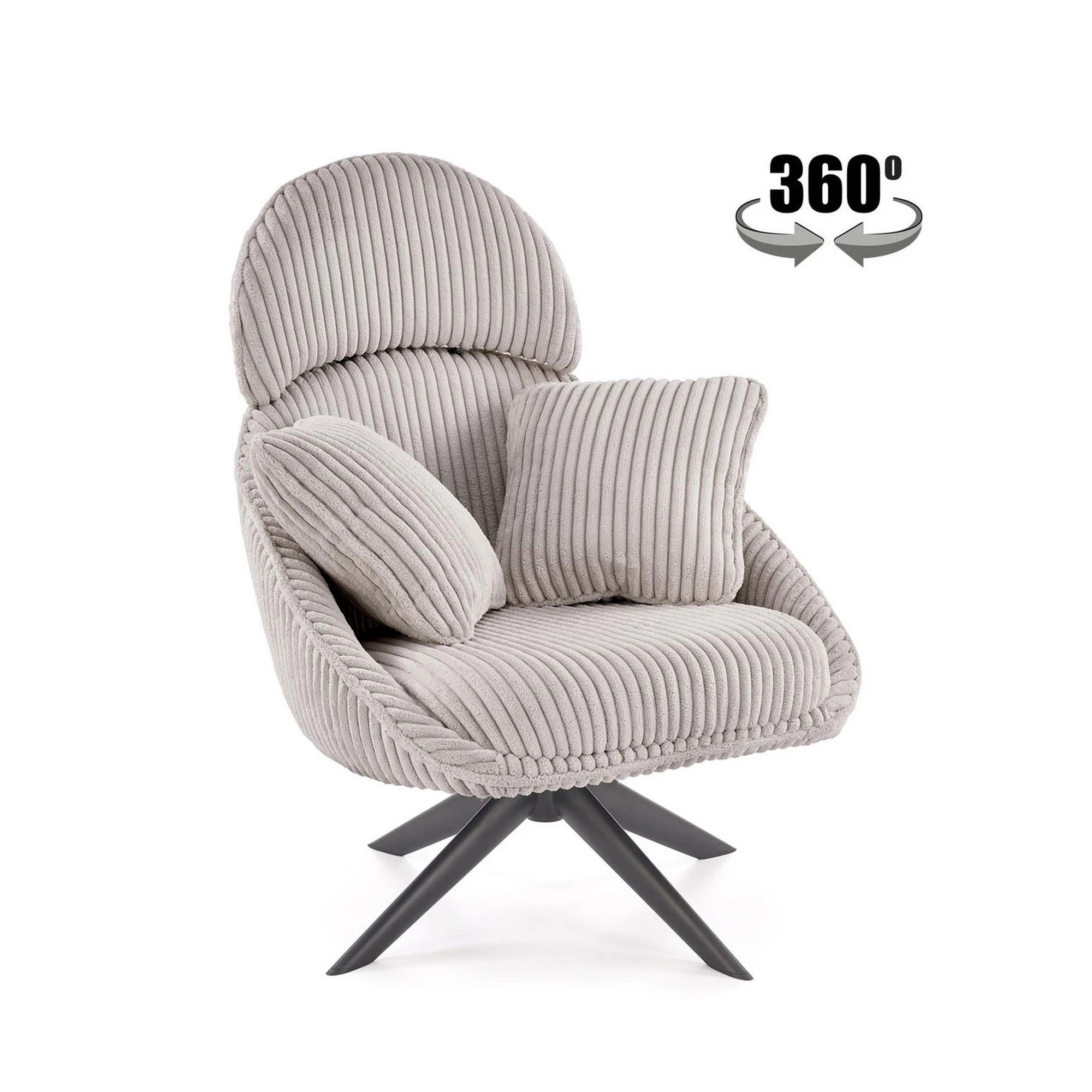 Fotoliu MERRY 2, cappuccino/negru, stofa catifelata/otel, 78x82x100 cm