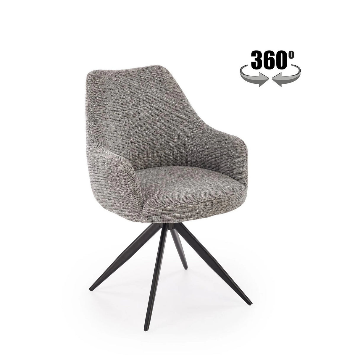 Scaun K564, gri/negru, stofa clasica/metal, 60x63x87 cm