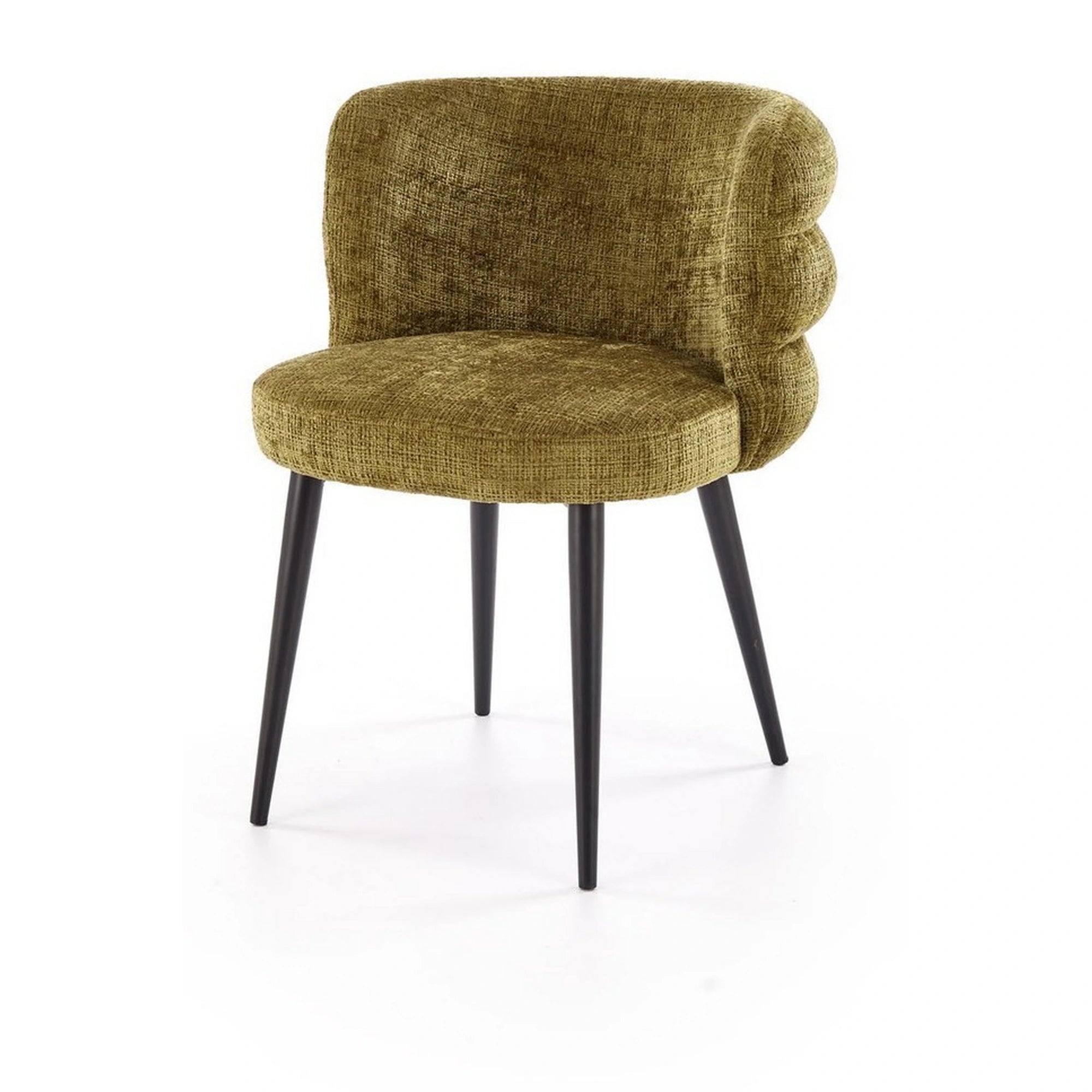 Scaun K575, verde olive - Cremona 38, stofa catifelata/otel, 62x64x79 cm