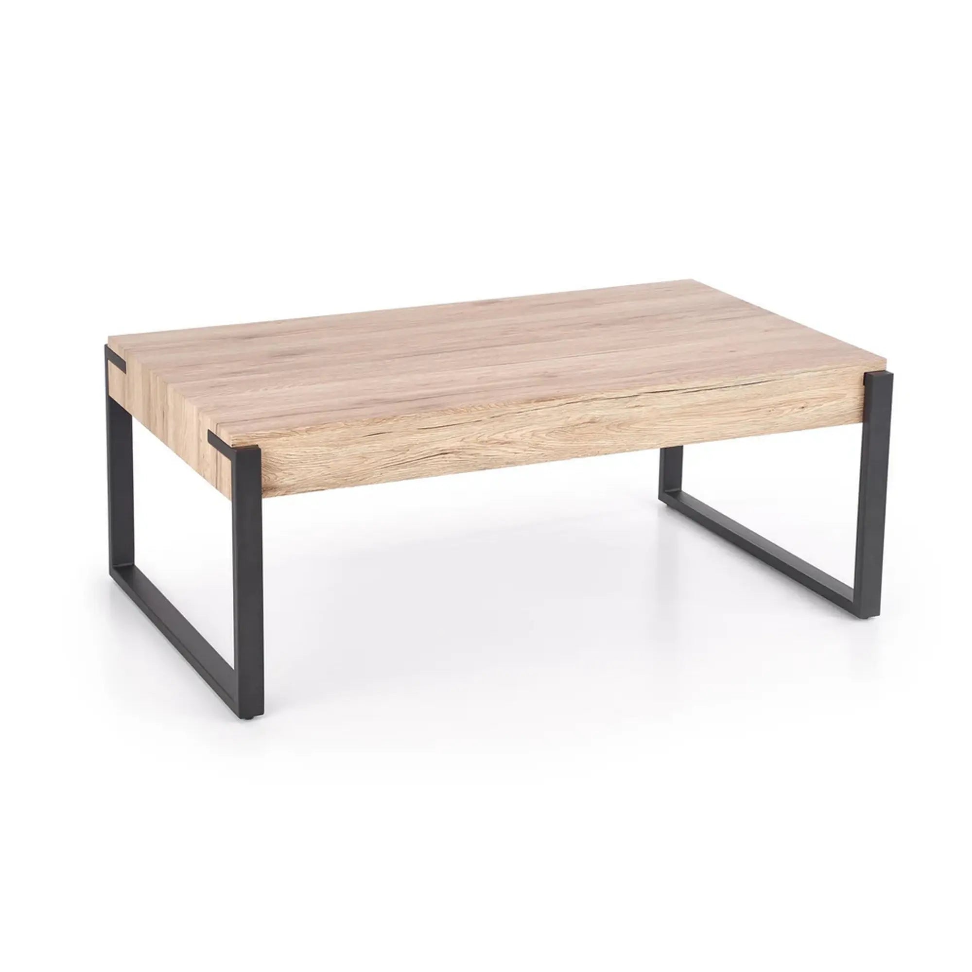 Masuta cafea CAPRI, stejar San Remo/negru, 110x64x42 cm